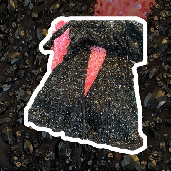 Embellished High Neck Shoulder Pad Jumpsuit Size 0 - Picture 4 of 7